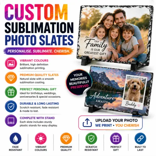 Custom Photo Slate UK | Personalised Rock Photo Gift