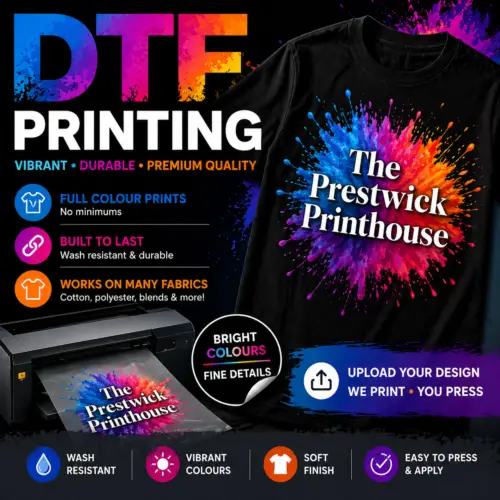 Custom DTF Print Transfers with Gang Sheet | Direct to Film Printing UK