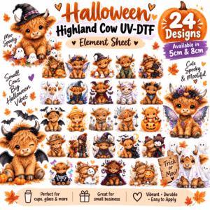 Halloween Highland Cow UV-DTF